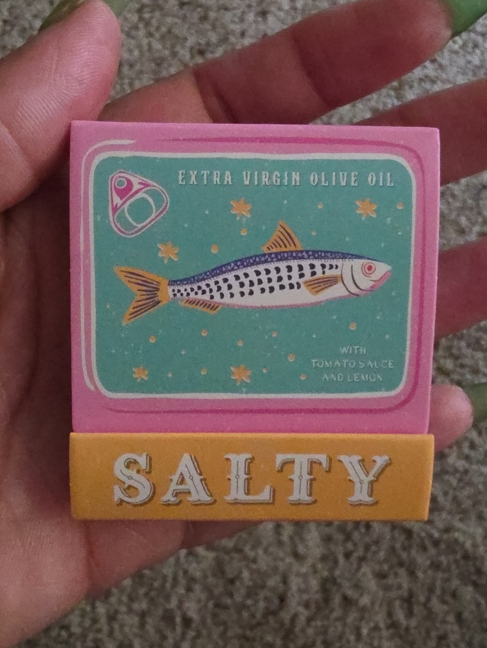 Salty Pink & Teal Fish-Themed 12 Nail Files